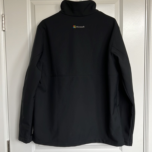 Columbia Softshell Jacket Men's sz Large Ascender Microsoft Branding Black Warm - Picture 5 of 10